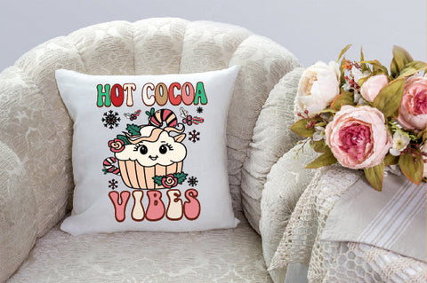 Hot Cocoa Vibes Retro Christmas Sublimation Creativeart88 
