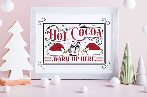 Hot cocoa warm up here SVG SVG DESIGNISTIC 