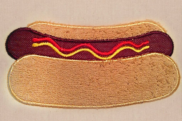 Hot Dog Applique Embroidery Embroidery/Applique Designed by Geeks 