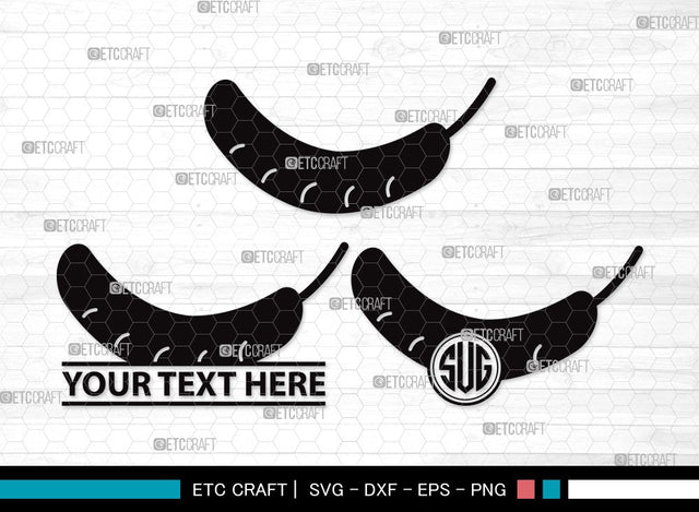 Hot Dog Monogram SVG | Fast Food Svg | BBQ Sauce Hot Dog Svg | Barbecue Sausage Svg | First Food Svg | Hot Dog Clipart SVG ETC Craft 