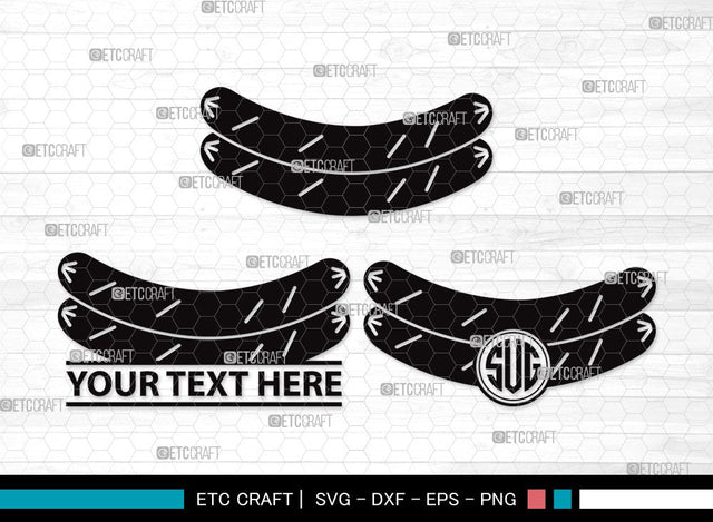 Hot Dog Monogram SVG | Fast Food Svg | BBQ Sauce Hot Dog Svg | Barbecue Sausage Svg | First Food Svg | Hot Dog Clipart SVG ETC Craft 