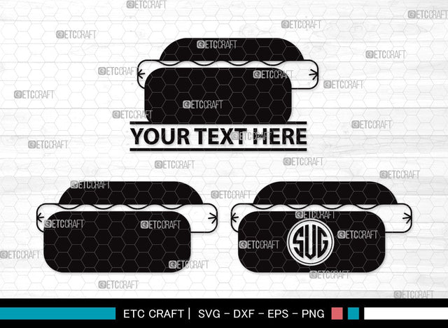 Hot Dog Monogram SVG | Fast Food Svg | BBQ Sauce Hot Dog Svg | Barbecue Sausage Svg | First Food Svg | Hot Dog Clipart SVG ETC Craft 