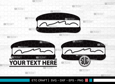 Hot Dog Monogram SVG | Fast Food Svg | BBQ Sauce Hot Dog Svg | Barbecue Sausage Svg | First Food Svg | Hot Dog Clipart SVG ETC Craft 