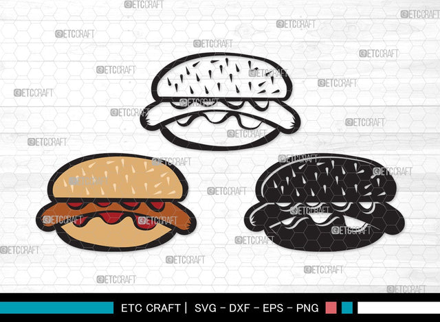 Hot Dog SVG | Fast Food Svg | BBQ Sauce Hot Dog Svg | Barbecue Sausage Svg | First Food Svg | Hot Dog Clipart SVG ETC Craft 