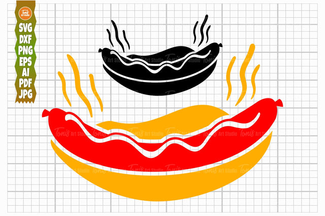 Hot Dog SVG PNG DXF, Hotdog Clipart, Fast Food Svg SVG TonisArtStudio 