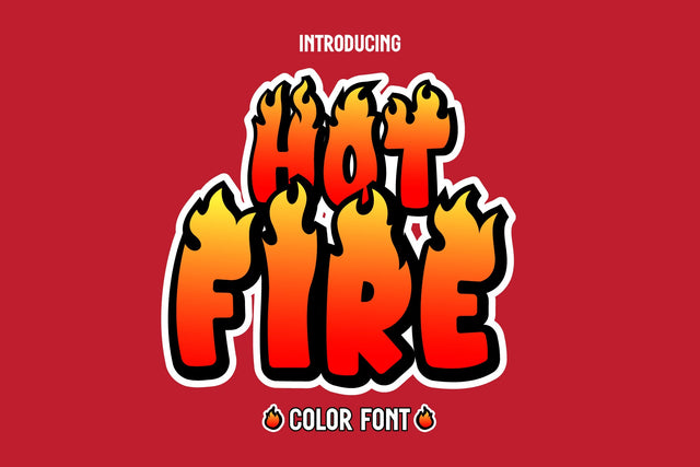 Hot Fire Color Fonts Font Fox7 By Rattana 