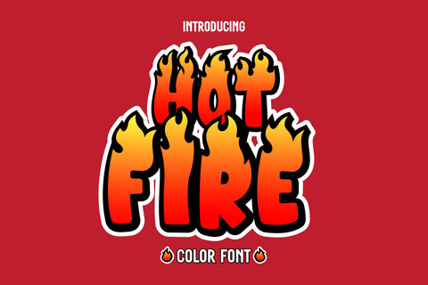 Hot Fire Color Fonts Font Fox7 By Rattana 