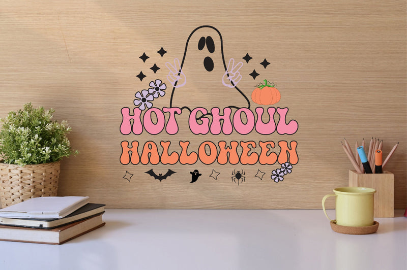 Hot Ghoul Halloween Ghost Svg Png Retro So Fontsy