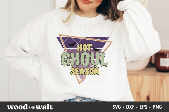 Hot Ghoul Season SVG | Retro Halloween SVG SVG Wood And Walt 