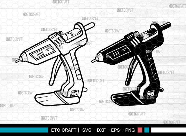 Hot Glue Gun SVG, Carpenter Svg, Glue Gun Svg, Builder Svg, Hot Glue Gun Svg SVG ETC Craft 