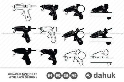 Hot glue gun svg, Hot glue gun Clipart, Hot glue gun Split, glue gun Logo, glue gun svg, Cut file, for silhouette, cricut design space SVG dahukdesign 