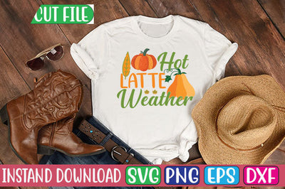 Hot Latte Weather SVG Cut File SVGs, Quotes and Sayings, Food & Drink, Holiday,On Sale, SVG Studio Innate 