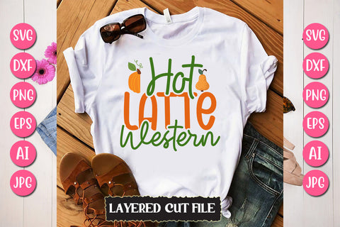 Hot Latte Western SVG Cut File SVG Newmockups 
