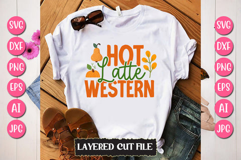 Hot Latte Western SVG Cut File SVG Newmockups 