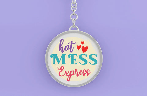 Hot Mess Express, Round Key ring SVG SVG MD mominul islam 