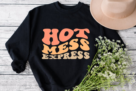 Hot Mess Express Svg, Hot Mess Svg, Funny Svg, Sarcastic Svg, Mom Svg, Mama, Mother's Day, Hot Mess Express Svg Designs, Hot Mess Cut File SVG Fauz 