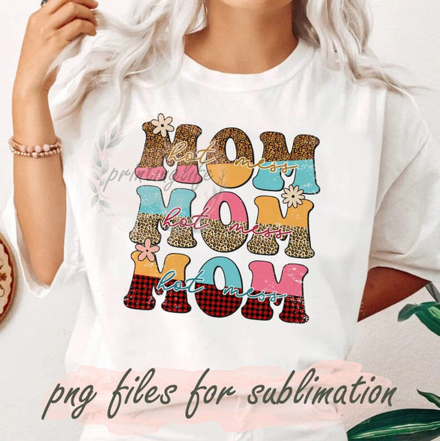 Hot Mess Mom Png, Leopard Mom Png, Leopard Hot Mess Mom Png, Leopard Print Png, Floral Leopard Download, Mom Cheetah Png Sublimation PrintingLife 