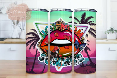 Hot Mom Summer Design, Hot Mom Summer Sublimation, 20 oz Skinny Tumbler Design, Mom Sublimation Image Sublimation Rabbitmakies 