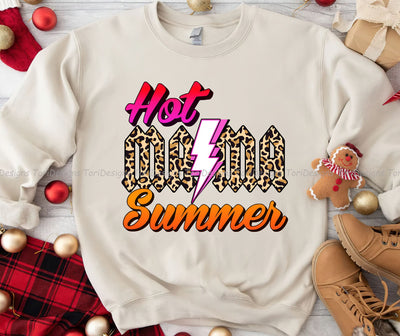 Hot Mom Summer Sublimation, Beach Designs, Mama Leopard Print PNG, Mom Life, Summer PNG, Mom Summer Shirt PNG Sublimation ToriDesigns 