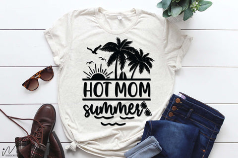 Hot mom summer svg, Sunshine svg, Summer vibes svg, Summer t shirt svg, Vacation Svg, Ocean Svg Svg, Beach Svg, Beach t shirt svg, Summer mug svg, Beach time svg, Summer Cut Files, Hello summer svg, Lake time SVG Isabella Machell 