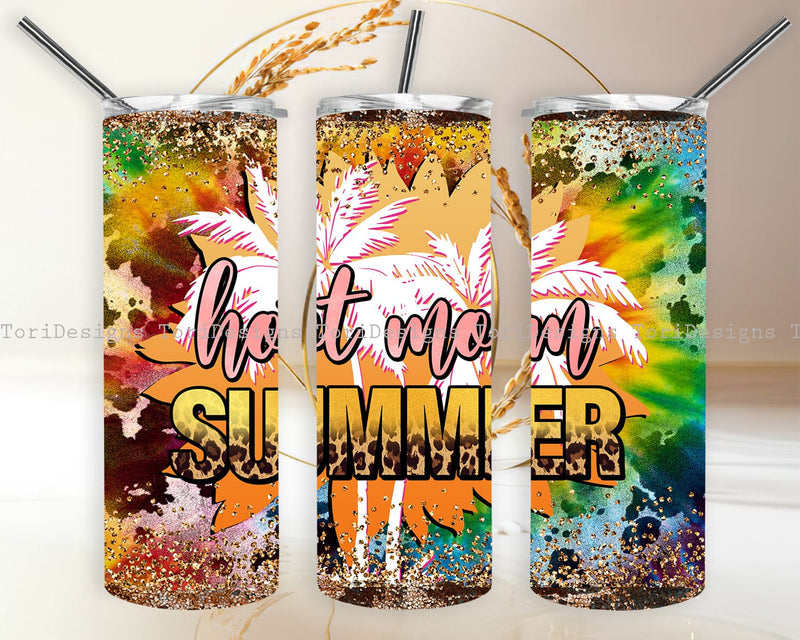 Hot Mom Summer Tumbler PNG Sublimation Design Sublimation ToriDesigns 