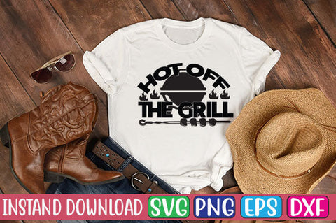 Hot off the Grill SVG Cut File SVGs, Quotes and Sayings, Food & Drink, Holiday,On Sale, SVG Studio Innate 