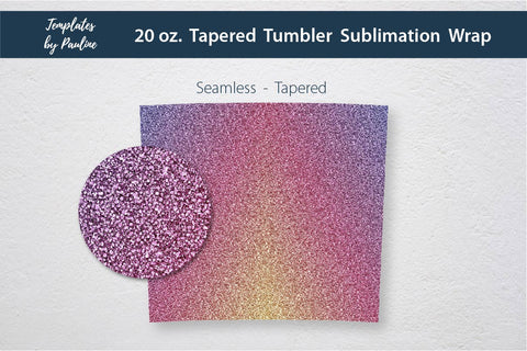Hot Pink Glitter Seamless Skinny Tumbler Sublimation Wrap PNG Sublimation Templates by Pauline 