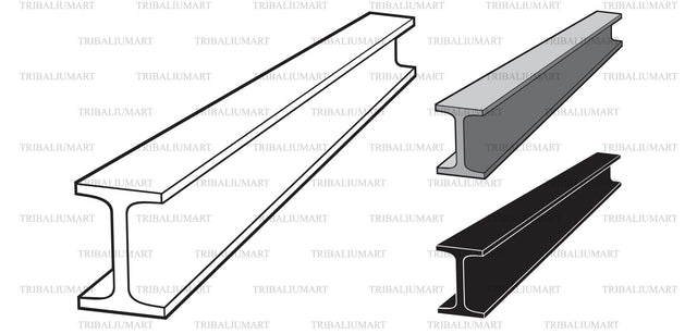 Hot rolled railway track SVG TribaliumArtSF 