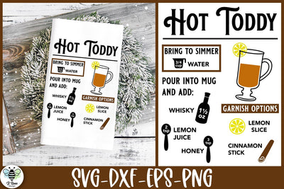 Hot Toddy Recipe SVG | Christmas Drink PNG SVG B Renee Design 