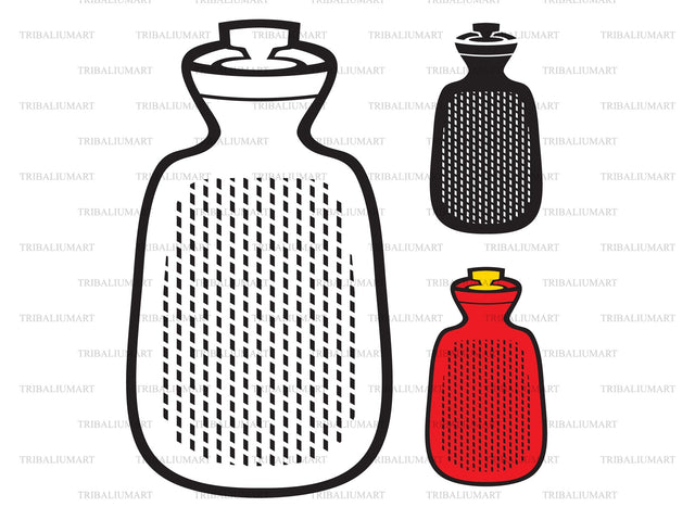 Hot water bottle SVG TribaliumArtSF 
