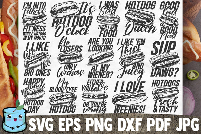 Hotdogs SVG Bundle SVG MintyMarshmallows 