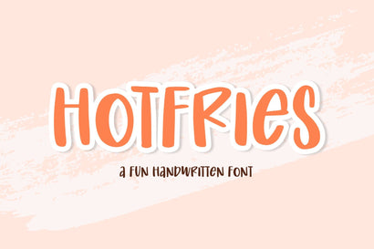 Hotfries - a Fun Handwritten Font Font jafarnation 