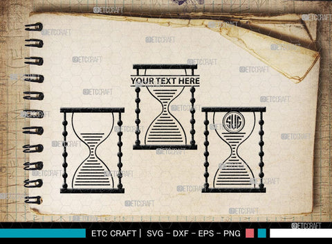 Hourglass Monogram, Hourglass Silhouette, Hourglass SVG Cut Files, Hour Glass Svg, Hexagonal Hourglass Bundle, SB00072 SVG ETC Craft 