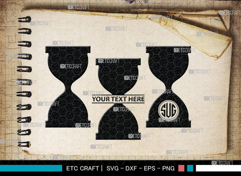 Hourglass Monogram, Hourglass Silhouette, Hourglass SVG Cut Files, Hour Glass Svg, Hexagonal Hourglass Bundle, SB00072 SVG ETC Craft 