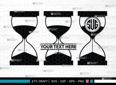 Hourglass Monogram, Hourglass Silhouette, Hourglass SVG Cut Files, Hour Glass Svg, Hexagonal Hourglass Bundle, SB00072 SVG ETC Craft 