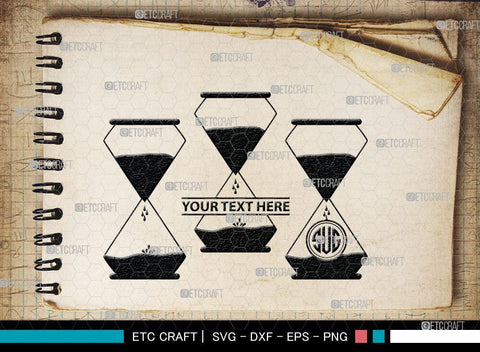 Hourglass Monogram, Hourglass Silhouette, Hourglass SVG Cut Files, Hour Glass Svg, Hexagonal Hourglass Bundle, SB00072 SVG ETC Craft 