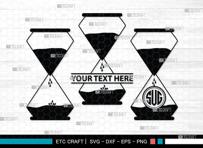 Hourglass Monogram, Hourglass Silhouette, Hourglass SVG Cut Files, Hour Glass Svg, Hexagonal Hourglass Bundle, SB00072 SVG ETC Craft 
