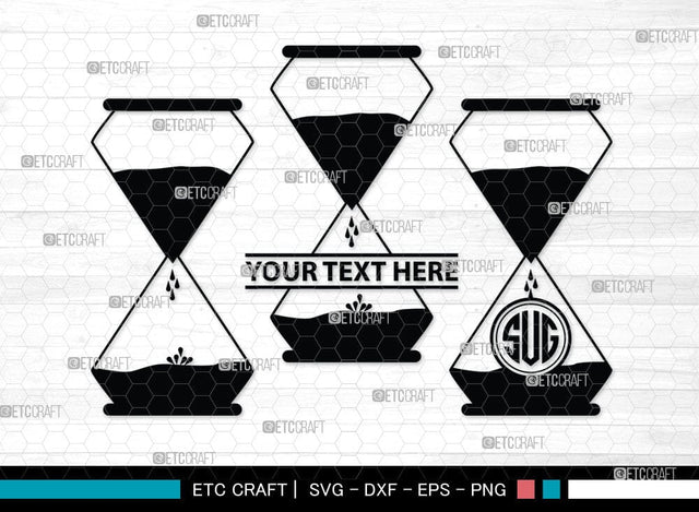 Hourglass Monogram, Hourglass Silhouette, Hourglass SVG Cut Files, Hour Glass Svg, Hexagonal Hourglass Bundle, SB00072 SVG ETC Craft 