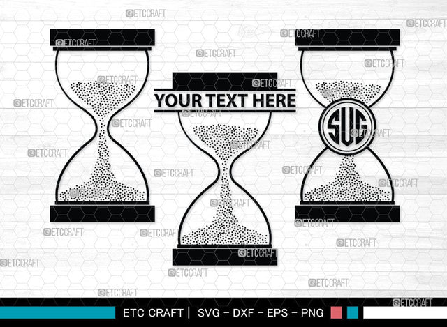 Hourglass Monogram, Hourglass Silhouette, Hourglass SVG Cut Files, Hour Glass Svg, Hexagonal Hourglass Bundle, SB00072 SVG ETC Craft 