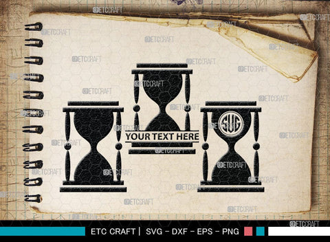 Hourglass Monogram, Hourglass Silhouette, Hourglass SVG Cut Files, Hour Glass Svg, Hexagonal Hourglass Bundle, SB00072 SVG ETC Craft 