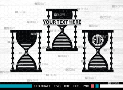 Hourglass Monogram, Hourglass Silhouette, Hourglass SVG Cut Files, Hour Glass Svg, Hexagonal Hourglass Bundle, SB00072 SVG ETC Craft 