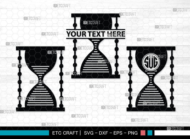 Hourglass Monogram, Hourglass Silhouette, Hourglass SVG Cut Files, Hour Glass Svg, Hexagonal Hourglass Bundle, SB00072 SVG ETC Craft 
