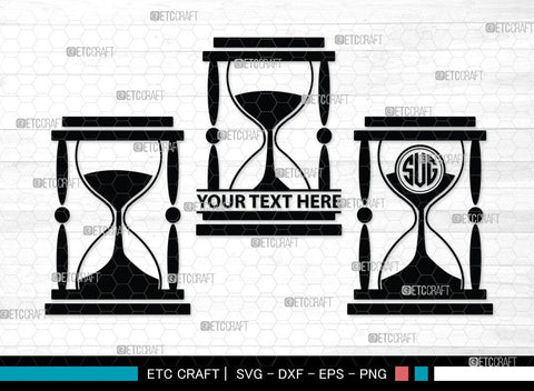 Hourglass Monogram, Hourglass Silhouette, Hourglass SVG Cut Files, Hour Glass Svg, Hexagonal Hourglass Bundle, SB00072 SVG ETC Craft 