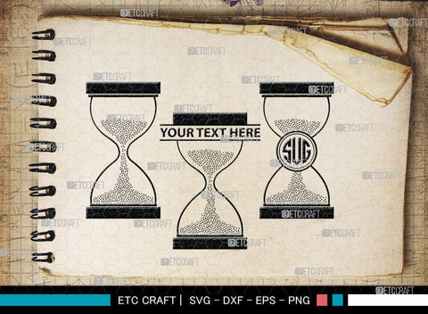 Hourglass Monogram, Hourglass Silhouette, Hourglass SVG Cut Files, Hour Glass Svg, Hexagonal Hourglass Bundle, SB00072 SVG ETC Craft 