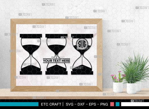 Hourglass Monogram, Hourglass Silhouette, Hourglass SVG Cut Files, Hour Glass Svg, Hexagonal Hourglass Bundle, SB00072 SVG ETC Craft 