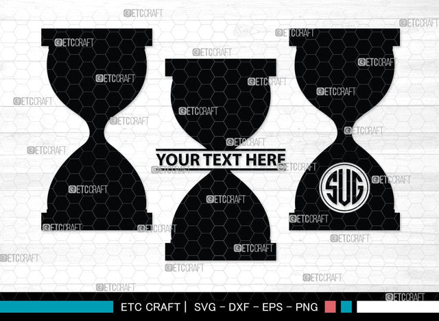 Hourglass Monogram, Hourglass Silhouette, Hourglass SVG Cut Files, Hour Glass Svg, Hexagonal Hourglass Bundle, SB00072 SVG ETC Craft 