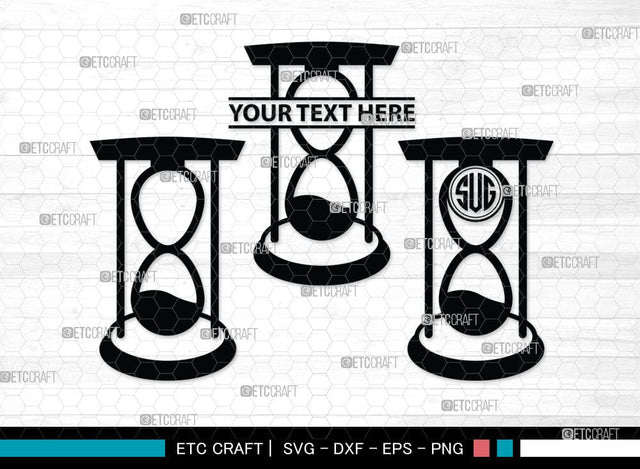 Hourglass Monogram, Hourglass Silhouette, Hourglass SVG Cut Files, Hour Glass Svg, Hexagonal Hourglass Bundle, SB00072 SVG ETC Craft 