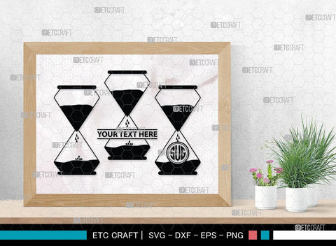 Hourglass Monogram, Hourglass Silhouette, Hourglass SVG Cut Files, Hour Glass Svg, Hexagonal Hourglass Bundle, SB00072 SVG ETC Craft 