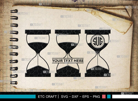 Hourglass Monogram, Hourglass Silhouette, Hourglass SVG Cut Files, Hour Glass Svg, Hexagonal Hourglass Bundle, SB00072 SVG ETC Craft 
