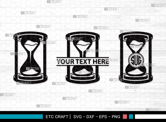 Hourglass Monogram SVG | Hour Glass Svg | Clock Svg | Time Svg | Sandglass | Hourglass Clipart SVG ETC Craft 